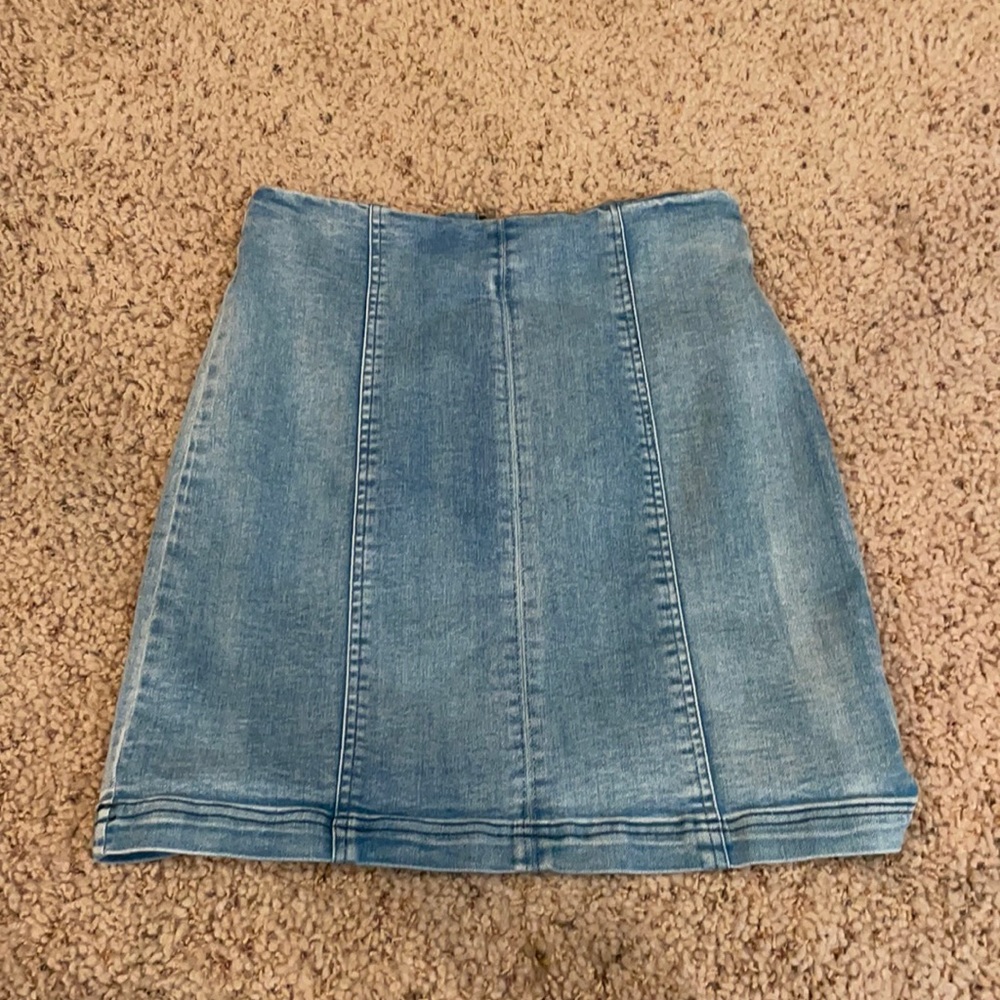Kaitlyn Tight Jean Mini Skirt Size Medium